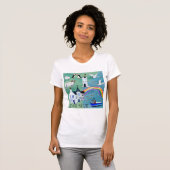 EAST NEUK Fife Scotland Waterカラーマップアート Tシャツ (正面フル)