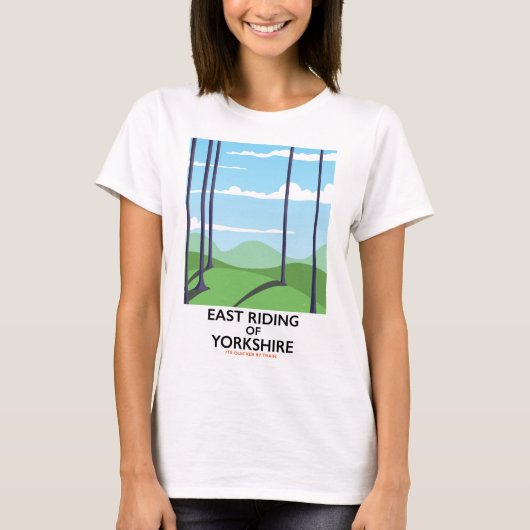 East Riding of Yorkshire旅行ポスター Tシャツ (正面)