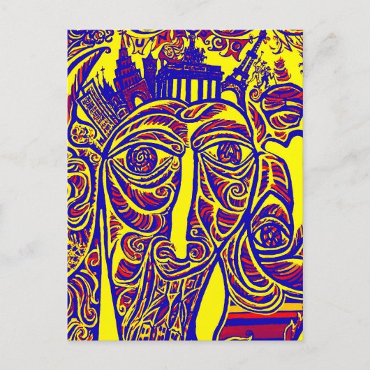 East Side Gallery, Berlin Wall, モダン Art (w30bry) ポストカード (正面)