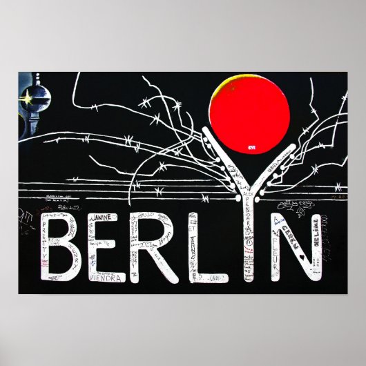 East Side Gallery, Berlin Wall, Barbed Wire/Red Su ポスター (正面)