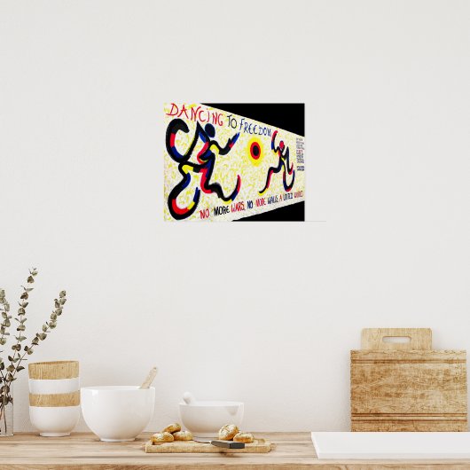 East Side Gallery,Berlin Wall,Dancing Freedom ポスター (キッチン)
