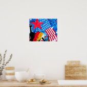 East Side Gallery, Berlin Wall, Flags ポスター (キッチン)