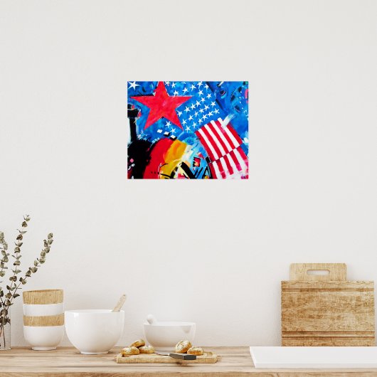 East Side Gallery, Berlin Wall, Flags ポスター (キッチン)