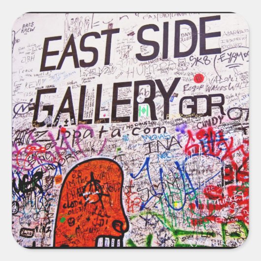 East Side Gallery, Berlin Wall, Graffiti スクエアシール (正面)