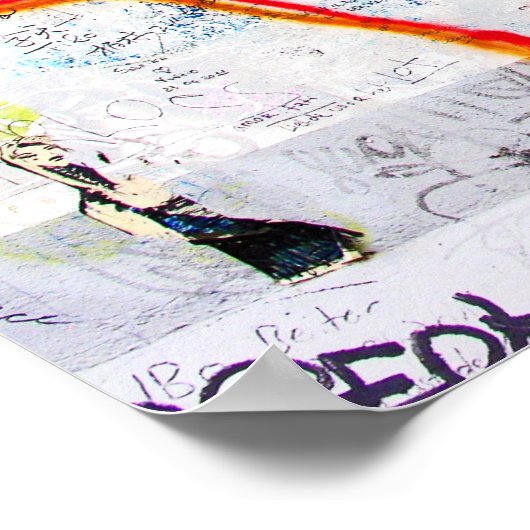 East Side Gallery, Berlin Wall, Graffiti (2) ポスター (角)