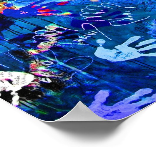 East Side Gallery, Berlin Wall, Hands (1) ポスター (角)