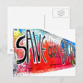 East Side Gallery, Berlin Wall, Our 救 Earth (2) ポストカード (正面/裏面)