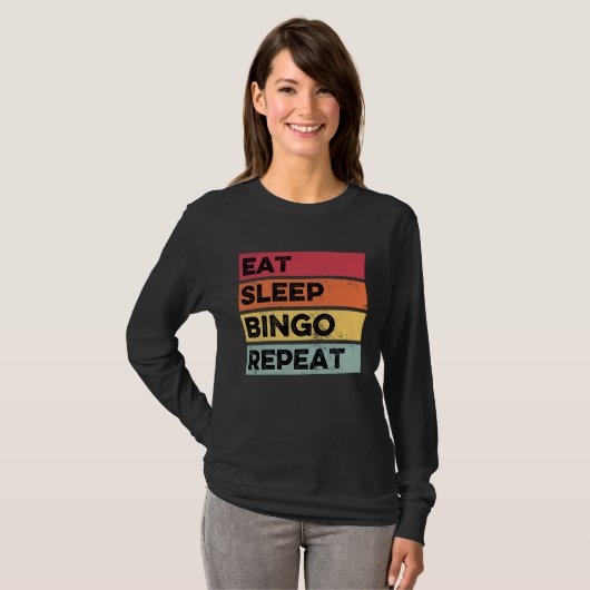 East Sleep Bingo Repeat  Bingo Player Women Tシャツ (正面フル)