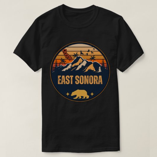 East Sonora（カリフォルニア州） Tシャツ (デザイン正面)