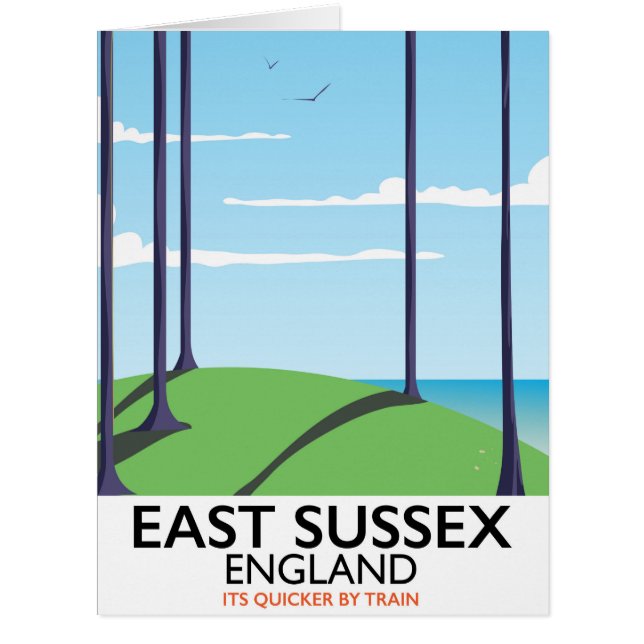 East Sussex, England train poster (正面)
