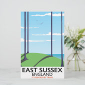 East Sussex, England train poster 便箋 (スタンド正面)