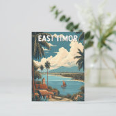 East Timor Illustration Travel Art Vintage ポストカード (スタンド正面)