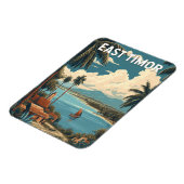 East Timor Illustration Travel Art Vintage マグネット (左側)