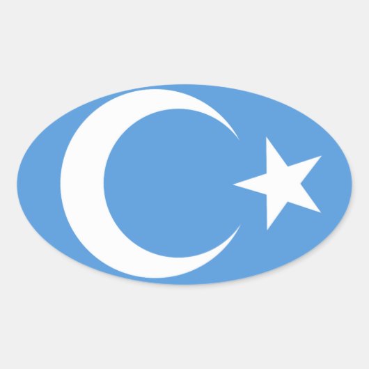 East Turkestan 楕円形シール (正面)