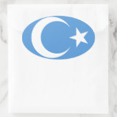 East Turkestan 楕円形シール (バッグ)