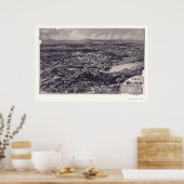 East Walpole, MAパノラママップ – 1898 ポスター (キッチン)