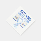 East Wind West Wine Mahjong Napkins Chinoiserie スタンダードカクテルナプキン (角)