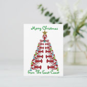 EastCoastの郵便はがきからのメリークリスマス シーズンポストカード (スタンド正面)