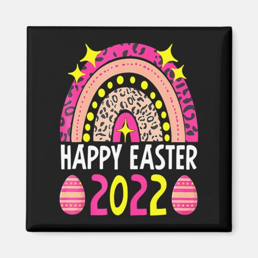 Easter 2022 rainbow cute happy easter 2022 women マグネット (正面)