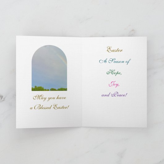 Easter, A Season of Hope, Folded Greeting Card カード (内部)