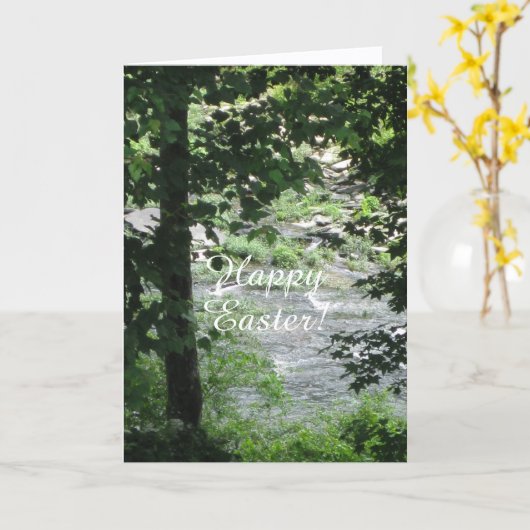 Easter, A Time of Renewal, Folded Greeting Card カード (黄色い花)