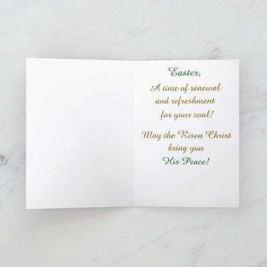 Easter, A Time of Renewal, Folded Greeting Card カード (内部)