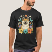 Easter Akita Inu Bunny Eggs Dog on Easter Akita In Tシャツ (正面)