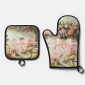 Easter Apron 鍋つかみ&鍋敷きセット (正面)