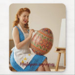 Easter Art Studio Vintage Retro Mousepad マウスパッド<br><div class="desc">Add a touch of creative inspiration to your workspace with this stunning Easter Art Studio mousepad! Part of our exclusive Easter Retro Collection, this high-definition print features a charming 1950s-style ginger artist working on her masterpiece in a sun-drenched vintage studio. Product Details: Vibrant Aesthetic: The warm 1950s colors and soft...</div>