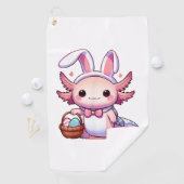 Easter Axolotl Bunny Ears Eggs T-Shirt ゴルフタオル (インサイチュ)