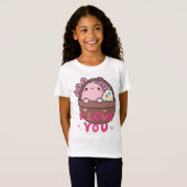 Easter Axolotl in Basket – Cute Springtime Egg Hun Tシャツ (正面フル)