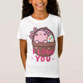 Easter Axolotl in Basket – Cute Springtime Egg Hun Tシャツ
