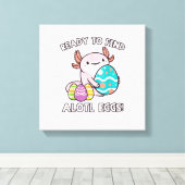 Easter Axolotl Ready To Find Alotl Eggs Hunt Boys  キャンバスプリント (インサイチュ (ウッドフロア))