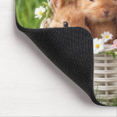 Easter Baby Bunnies in a Basket マウスパッド (コーナー)