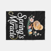 Easter Baby Bunny Cool Easter Day  フリースブランケット (正面(横))