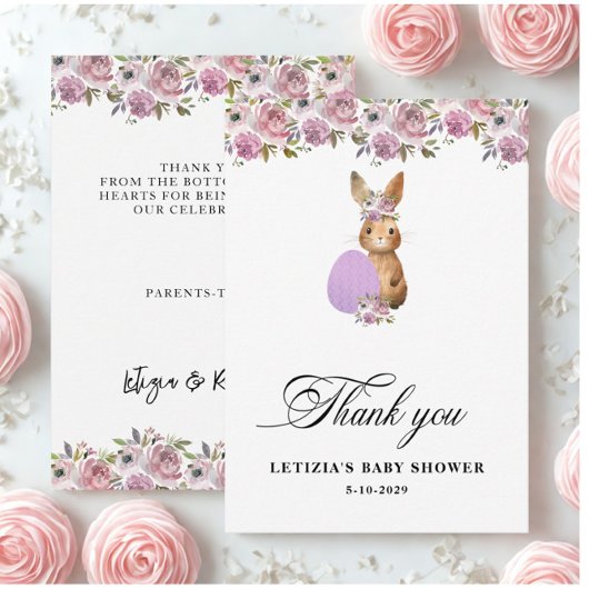 Easter Baby Shower サンキューカード