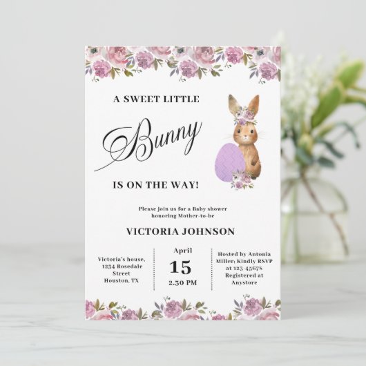 Easter Baby Shower 招待状 (スタンド正面)