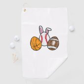 Easter Balls Basketball Baseball Football Boys Kid ゴルフタオル (インサイチュ)