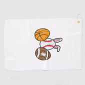 Easter Balls Basketball Baseball Football Boys Kid ゴルフタオル (横)