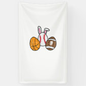 Easter Balls Basketball Baseball Football Boys Kid 横断幕 (縦)