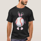 Easter Baseball Ball Easter Day  Easter Bunny Base Tシャツ (正面)