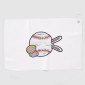 Easter Baseball Bunny Sports Men Boys Kids Toddler ゴルフタオル (横)