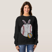 Easter Baseball Bunny Sports Men Boys Kids Toddler スウェットシャツ (正面フル)