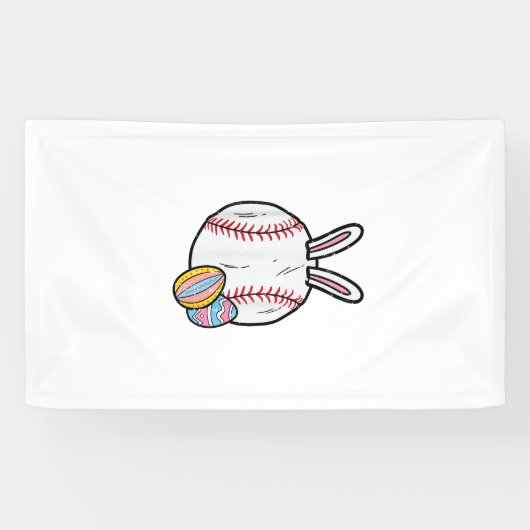 Easter Baseball Bunny Sports Men Boys Kids Toddler 横断幕 (横)