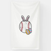 Easter Baseball Bunny Sports Men Boys Kids Toddler 横断幕 (縦)