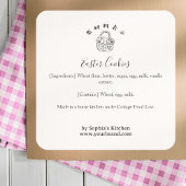 Easter Basket Minimalist Bakery Ingredient Product スクエアシール