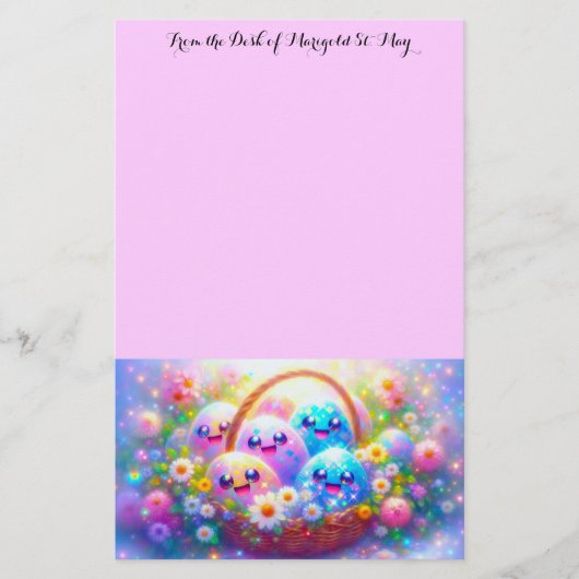 Easter Basket Stationery 便箋 (正面)