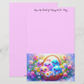 Easter Basket Stationery 便箋 (正面/裏面)