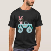 Easter Bearded Dragon Bunny Riding Monster Truck T Tシャツ (正面)