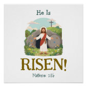 Easter Bible Verse Kids Christian Scripture ポスター (正面)